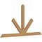 Ekena Millwork Saratoga Timber Gable Bracket, Western Red Cedar, 108"W x 58"H x 3 1/2"D x 5 1/2"F, 13/12 Pitch GBW108X58X0406SAR00SWR - alternate 2